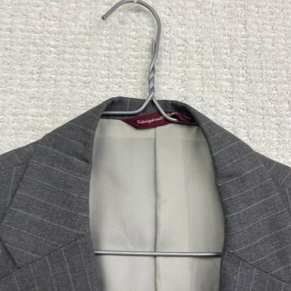 Samuelsohn Men's Sports Coat 42R Grey Wool Super 100s w/ CHalk Line Canada Made - Picture 7 of 16